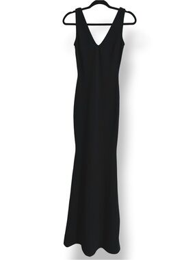 Fashion Nova Black V-Neck Maxi Dress